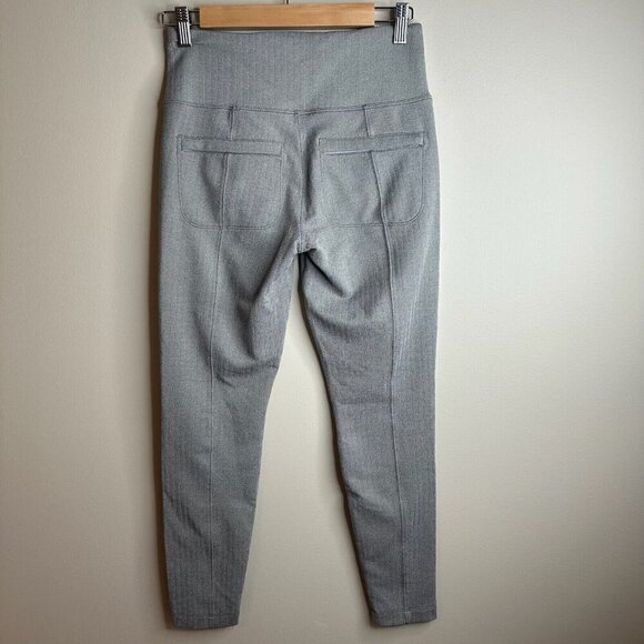 Athleta Leggings Women’s Sz S Grey Delancey Herringbone Stretch Pants - Picture 3 of 9